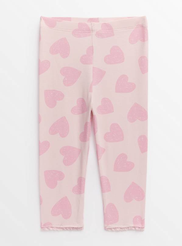 Pink Heart Leggings 6-9 months